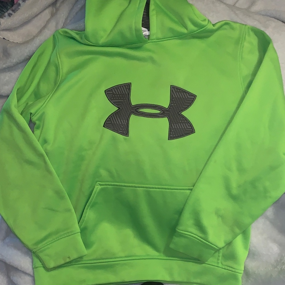 Under Armour Kids Neon Green and Black Hoodie set of 2 - Picture 6 of 8